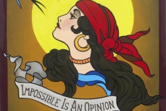 Impossible is an Opinion Acrylic an Board
